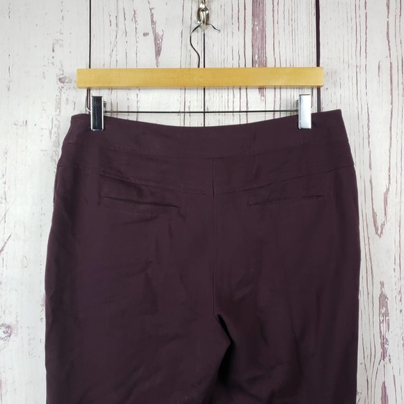 Rafaella Casual Pants Womens Size 6P Cropped Flat Stretch Purple - Picture 3 of 8